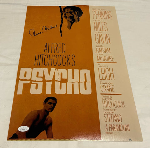 VERA MILES SIGNED PSYCHO 12X18 MOVIE POSTER JSA