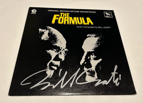 BILL CONTI SIGNED THE FORMULA VINYL RECORD JSA