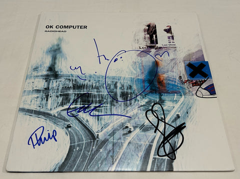 RADIOHEAD SIGNED OK COMPUTER VINYL RECORD JSA