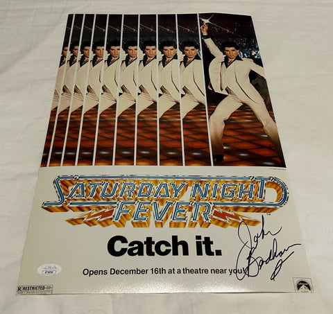 JOHN BADHAM SIGNED SATURDAY NIGHT FEVER 12X18 MOVIE POSTER JSA