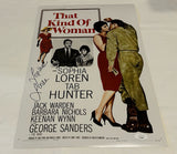 SOPHIA LOREN SIGNED THAT KIND OF WOMAN 12X18 MOVIE POSTER JSA