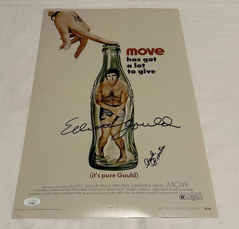 ELLIOTT GOULD & PAULA PRENTISS SIGNED MOVE 12X18 MOVIE POSTER JSA