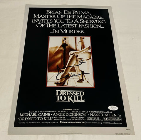 MICHAEL CAINE SIGNED DRESSED TO KILL 12X18 MOVIE POSTER JSA