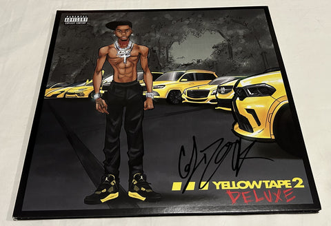 KEY GLOCK SIGNED YELLOW TAPE 2 VINYL RECORD JSA