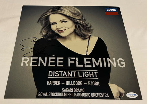 RENEE FLEMING SIGNED DISTANT LIGHT 12X12 PHOTO ACOA