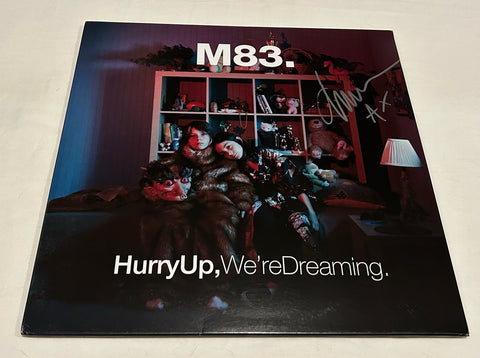 ANTHONY GONZALEZ SIGNED M83 HURRY UP, WE'RE DREAMING VINYL RECORD JSA