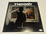 THEORY OF A DEADMAN SIGNED SAVAGES 12X12 PHOTO ACOA