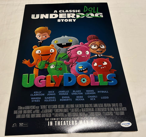 CHRISTOPHER LENNERTZ SIGNED UGLY DOLLS 12X18 MOVIE POSTER 2 ACOA