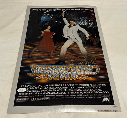 JOHN BADHAM SIGNED SATURDAY NIGHT FEVER 12X18 MOVIE POSTER 2 JSA