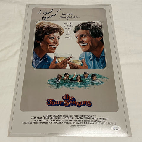 CAROL BURNETT SIGNED THE FOUR SEASONS 12X18 MOVIE POSTER JSA