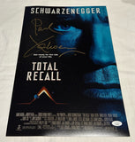 PAUL VERHOEVEN SIGNED TOTAL RECALL 12X18 MOVIE POSTER JSA