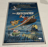 BOB NEWHART SIGNED THE RESCUERS 12X18 MOVIE POSTER JSA