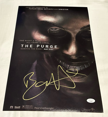 ETHAN HAWKE SIGNED THE PURGE 12X18 MOVIE POSTER JSA