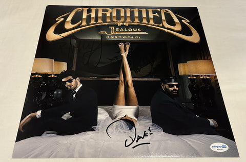 CHROMEO SIGNED JEALOUS (I AIN'T WITH IT) 12X12 PHOTO ACOA