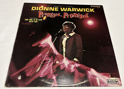 DIONNE WARWICK SIGNED PROMISES, PROMISES VINYL RECORD JSA