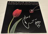 MIKE SCORE SIGNED A FLOCK OF SEAGULLS THE STORY OF A YOUNG HEART VINYL RECORD JSA