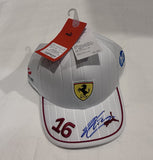 CHARLES LECLERC SIGNED SCUDERIA FERRARI FORMULA ONE F1 HAT 2 JSA