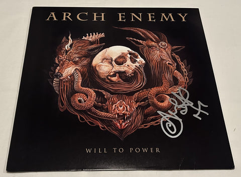 ALISSA WHITE-GLUZ SIGNED ARCH ENEMY WILL TO POWER VINYL RECORD JSA