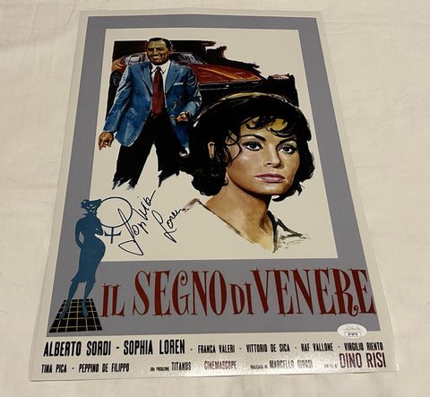 SOPHIA LOREN SIGNED IL SEGNO DI VENERE 12X18 MOVIE POSTER JSA