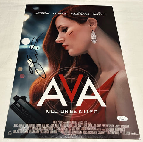 JESSICA CHASTAIN SIGNED AVA 12X18 MOVIE POSTER JSA