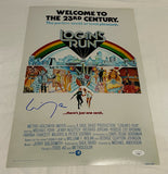 MICHAEL YORK SIGNED LOGAN'S RUN 12X18 MOVIE POSTER JSA