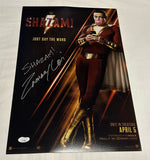 ZACHARY LEVI SIGNED SHAZAM 12X18 MOVIE POSTER JSA