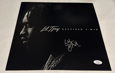 LIL TJAY SIGNED DESTINED 2 WIN 12X12 PHOTO JSA