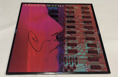 MIKE SCORE SIGNED A FLOCK OF SEAGULLS LISTEN VINYL RECORD JSA