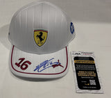 CHARLES LECLERC SIGNED SCUDERIA FERRARI FORMULA ONE F1 HAT 2 JSA