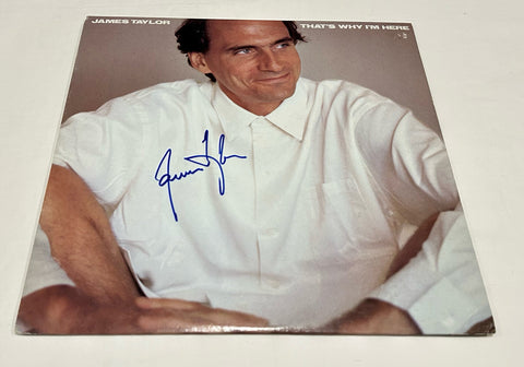 JAMES TAYLOR SIGNED THAT'S WHY I'M HERE VINYL RECORD JSA