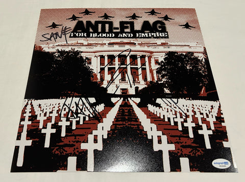 ANTI-FLAG SIGNED FOR BLOOD AND EMPIRE 12X12 PHOTO ACOA