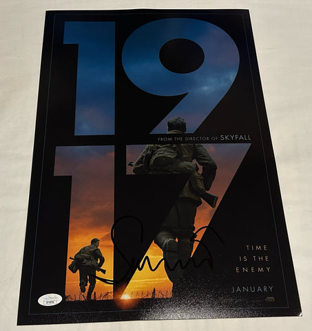 SAM MENDES SIGNED 1917 12X18 MOVIE POSTER JSA
