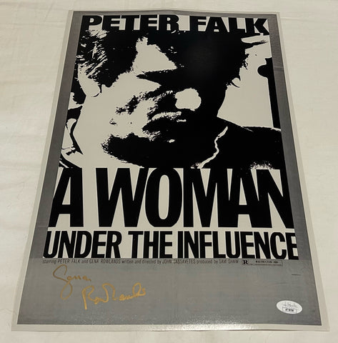 GENA ROWLANDS SIGNED A WOMAN UNDER THE INFLUENCE 12X18 MOVIE POSTER JSA