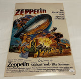 MICHAEL YORK SIGNED ZEPPELIN 12X18 MOVIE POSTER JSA