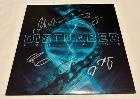 DISTURBED SIGNED EVOLUTION VINYL RECORD JSA