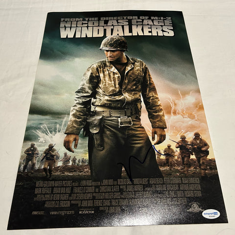NICOLAS CAGE SIGNED WINDTALKERS 12X18 MOVIE POSTER 2 ACOA