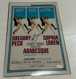 SOPHIA LOREN SIGNED ARABESQUE 12X18 MOVIE POSTER JSA