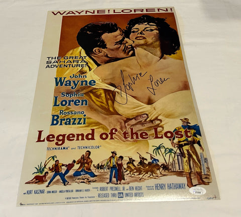 SOPHIA LOREN SIGNED LEGEND OF THE LOST 12X18 MOVIE POSTER JSA