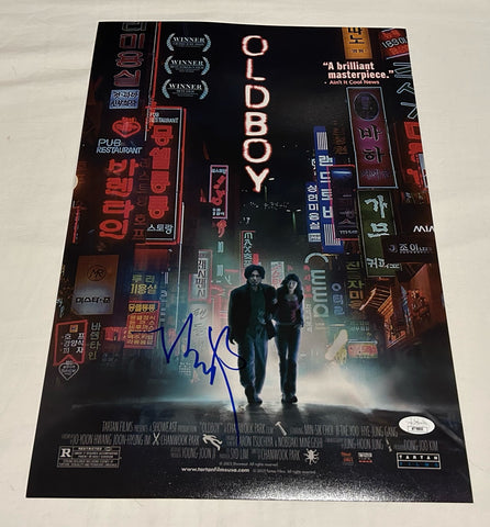 PARK CHAN-WOOK SIGNED OLDBOY 12X18 MOVIE POSTER JSA