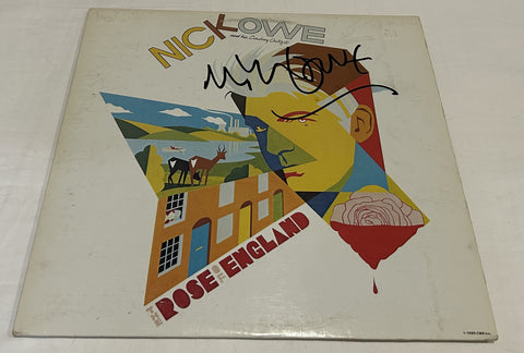NICK LOWE SIGNED THE ROSE OF ENGLAND VINYL RECORD JSA