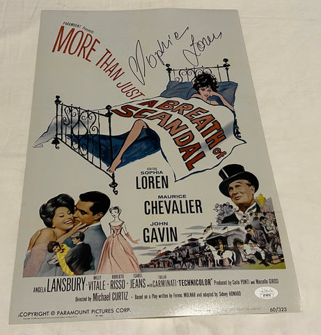 SOPHIA LOREN SIGNED A BREATH OF SCANDAL 12X18 MOVIE POSTER JSA