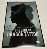 ROONEY MARA SIGNED THE GIRL WITH THE DRAGON TATTOO 12X18 MOVIE POSTER JSA