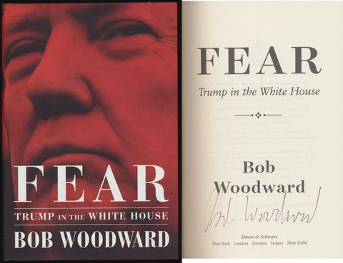 BOB WOODWARD SIGNED FEAR TRUMP IN THE WHITE HOUSE 1ST EDITION BOOK
