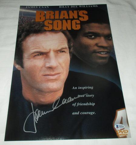 JAMES CAAN SIGNED BRIAN'S SONG 12X18 MOVIE POSTER BAS BECKETT
