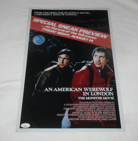 JOHN LANDIS SIGNED AN AMERICAN WEREWOLF IN LONDON 12X18 POSTER JSA