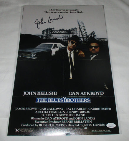 JOHN LANDIS SIGNED THE BLUES BROTHERS 12X18 MOVIE POSTER JSA