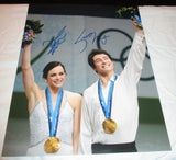 TESSA VIRTUE & SCOTT MOIR SIGNED 2010 OLYMPIC FIGURE SKATING 11X14 PHOTO