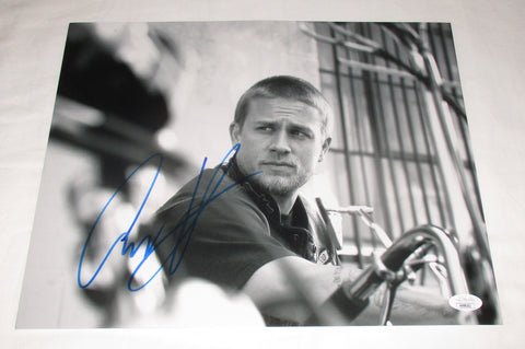 CHARLIE HUNNAM SIGNED SONS OF ANARCHY 11X14 PHOTO 5 JSA