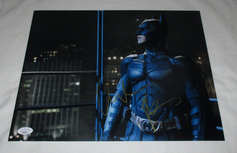 CHRISTIAN BALE SIGNED BATMAN DARK KNIGHT 11X14 PHOTO JSA