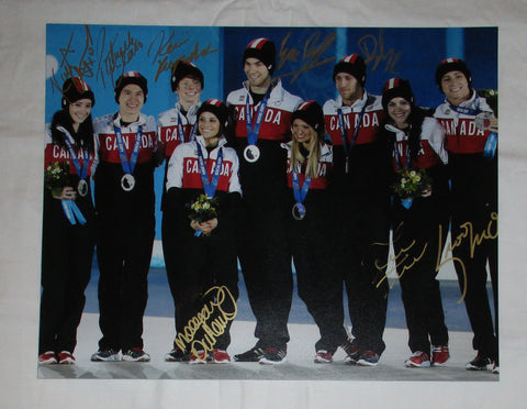 2014 CANADIAN OLYMPIC FIGURE SKATING TEAM SIGNED 11X14 PHOTO